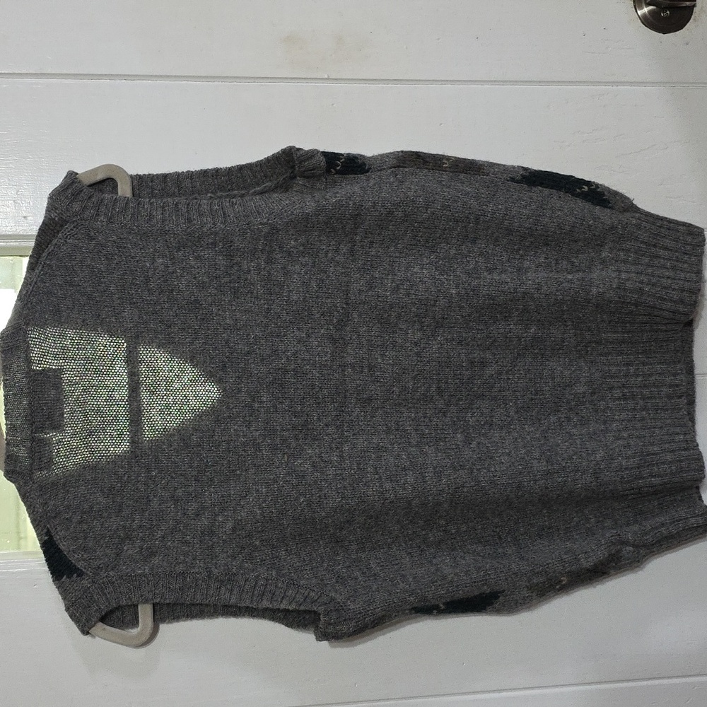 VTG Jayson Younger Mens 100% Scottish Shetland Wool Vest Gray Argyle Sz M EUC - Picture 6 of 8